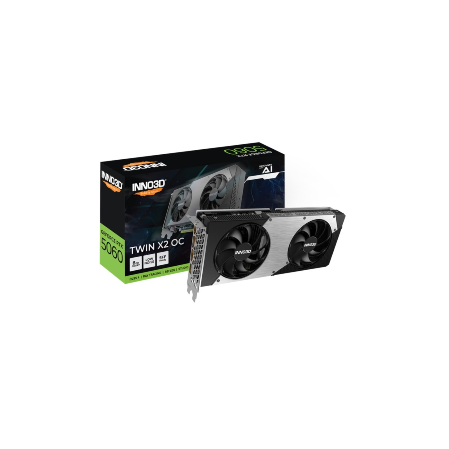 Inno3D GeForce RTX 5060 Twin X2 OC 8GB GDDR7 2527MHz PCIe 5.0 (Boxed) — Buy in Cyprus with Fast Delivery