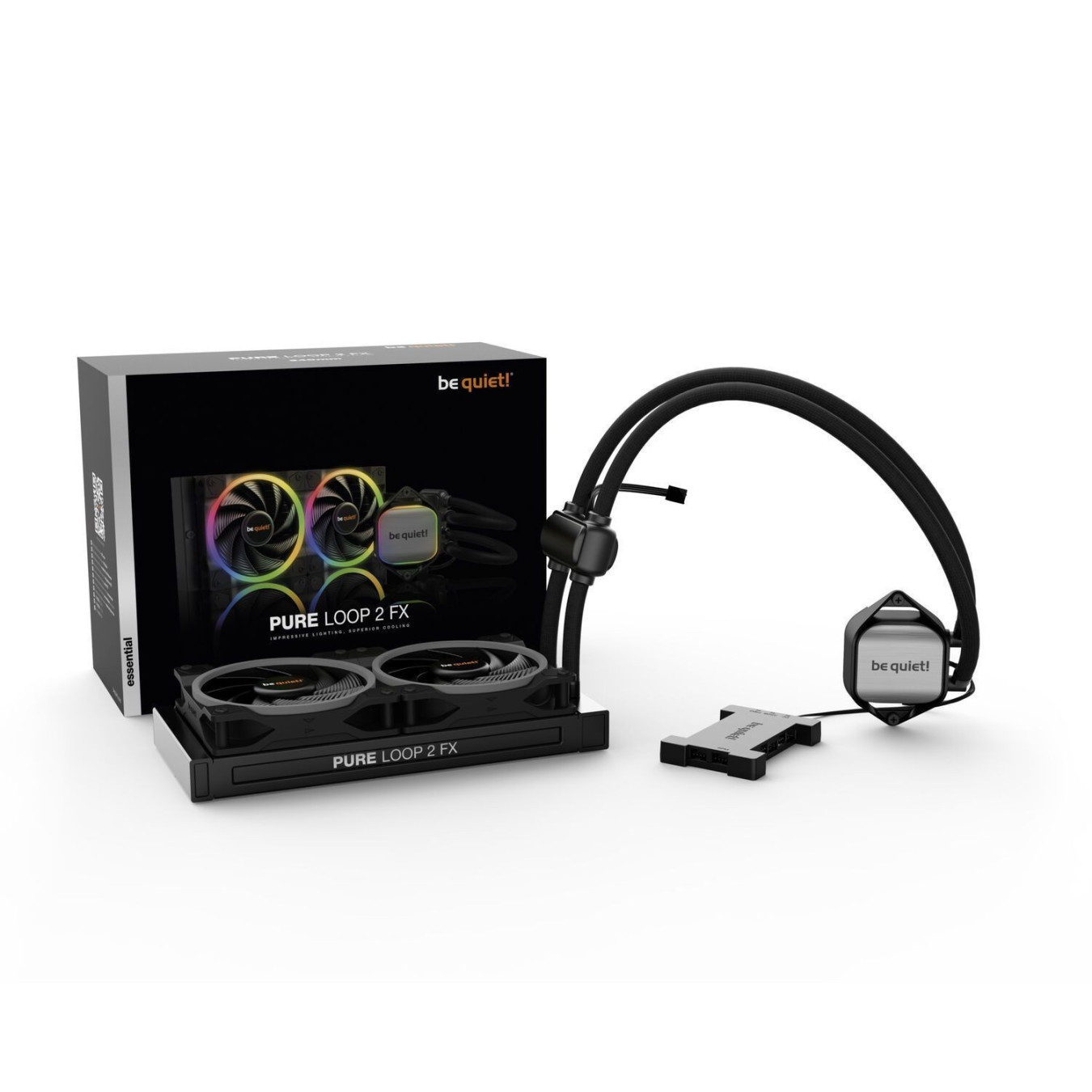 be quiet! Pure Loop 2 FX - BW013 - 240mm AIO CPU Liquid Cooler, Black, ARGB, Dual 120mm Fans