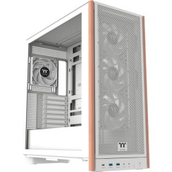 Thermaltake S370 WS Snow White Mid Tower Case - Wood Accents, 4x CT120 Fans - CA-11J-00M6WN-00 (Boxed)