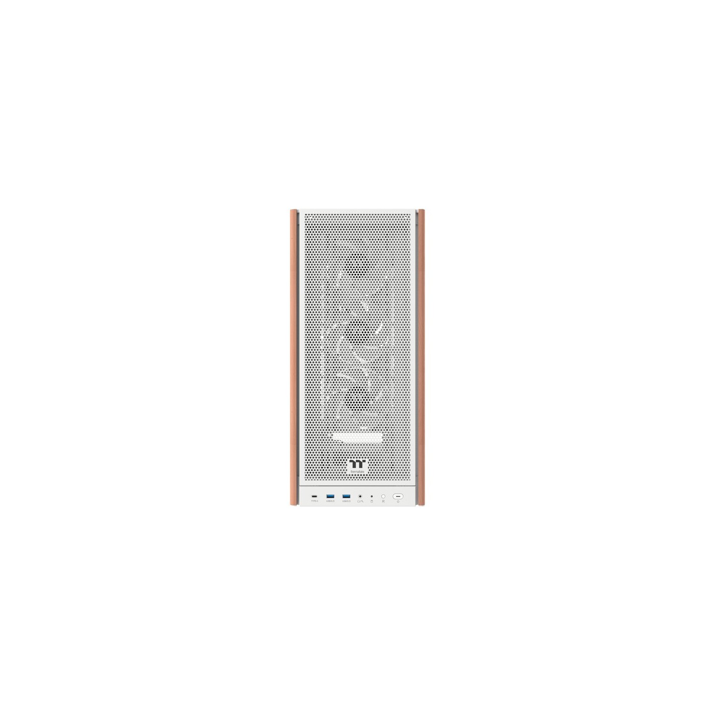 Thermaltake S370 WS Snow White Mid Tower Case - Wood Accents, 4x CT120 Fans - CA-11J-00M6WN-00 (Boxed)