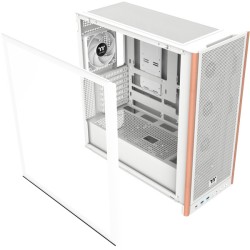 Thermaltake S370 WS Snow White Mid Tower Case - Wood Accents, 4x CT120 Fans - CA-11J-00M6WN-00 (Boxed)