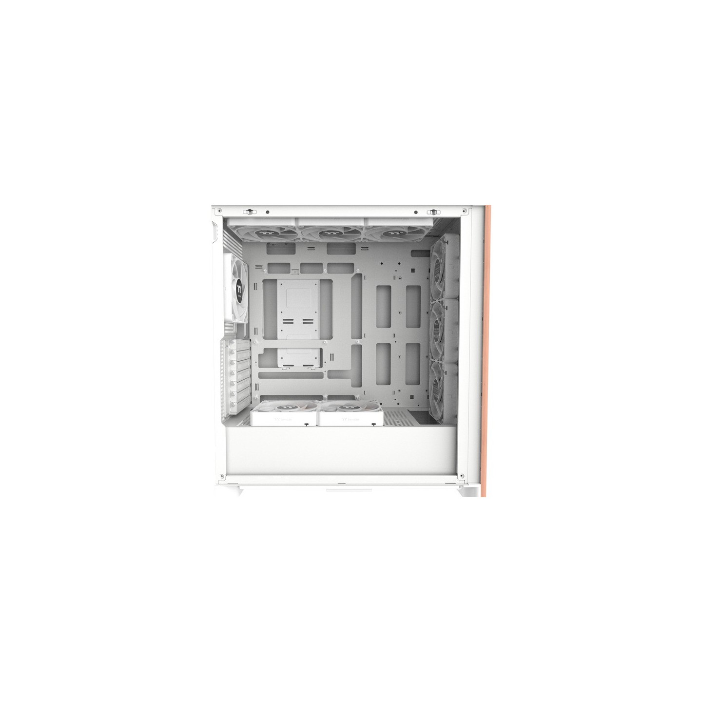 Thermaltake S370 WS Snow White Mid Tower Case - Wood Accents, 4x CT120 Fans - CA-11J-00M6WN-00 (Boxed)