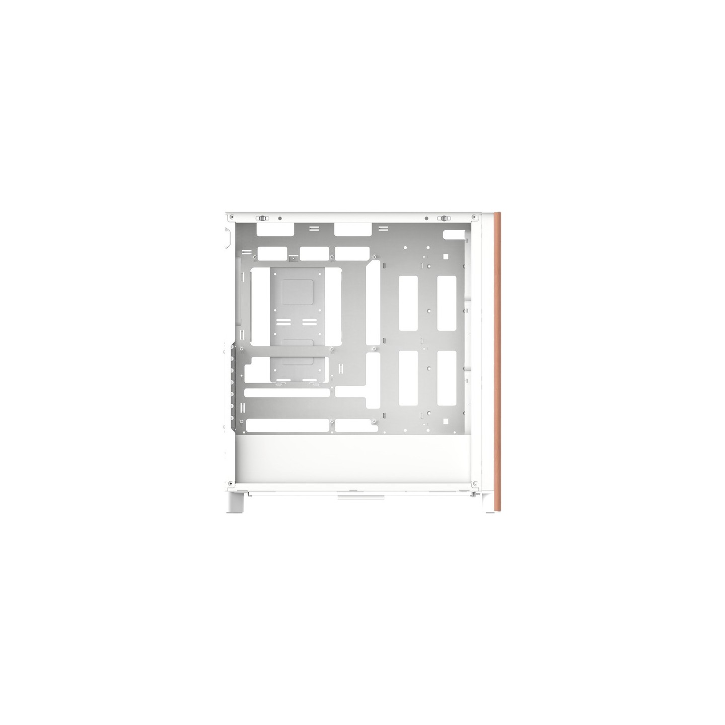 Thermaltake S370 WS Snow White Mid Tower Case - Wood Accents, 4x CT120 Fans - CA-11J-00M6WN-00 (Boxed)