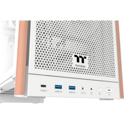 Thermaltake S370 WS Snow White Mid Tower Case - Wood Accents, 4x CT120 Fans - CA-11J-00M6WN-00 (Boxed)