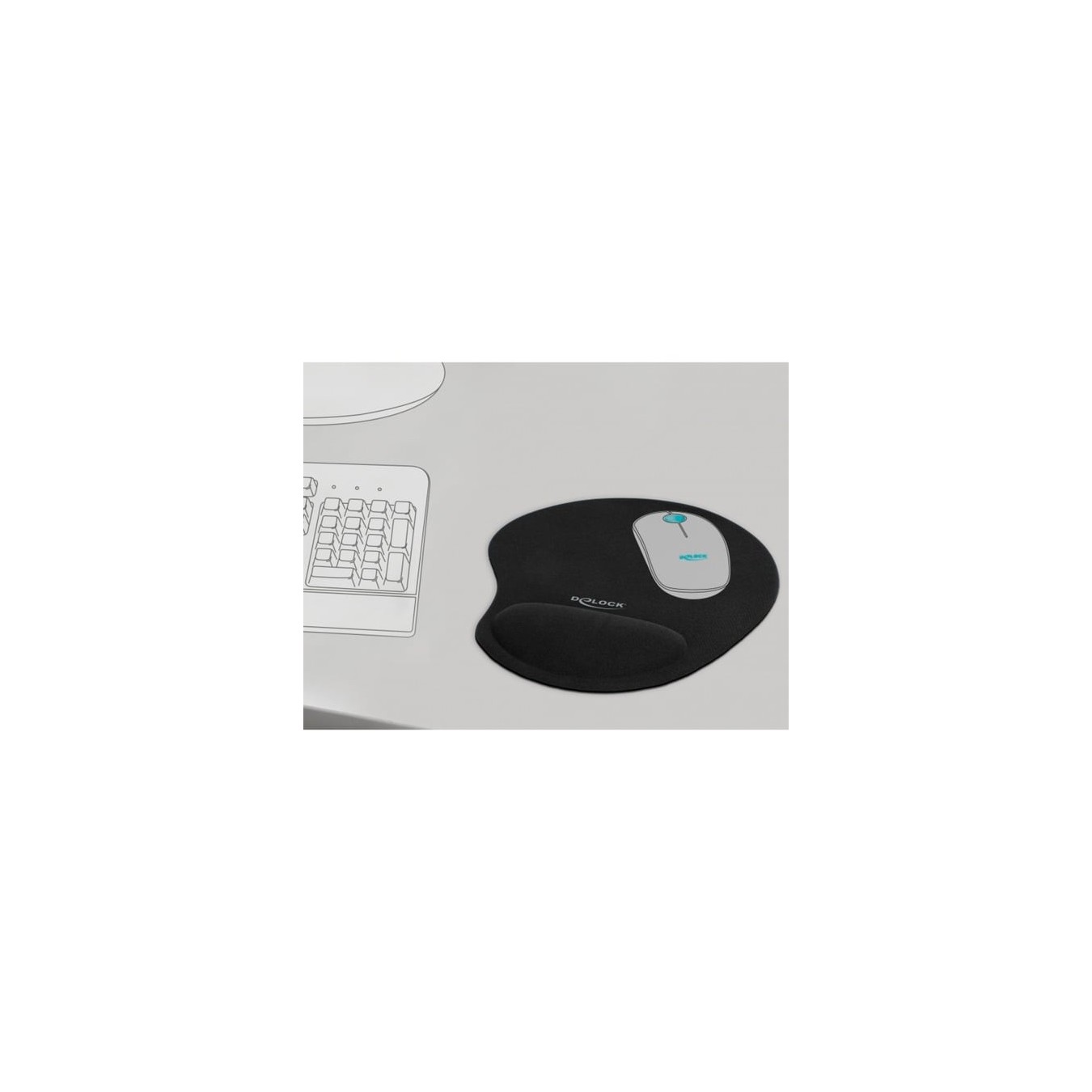Ergonomic mouse pad with gel wrist rest - Ergonomic, Gel wrist rest — Buy in Cyprus with Fast Delivery