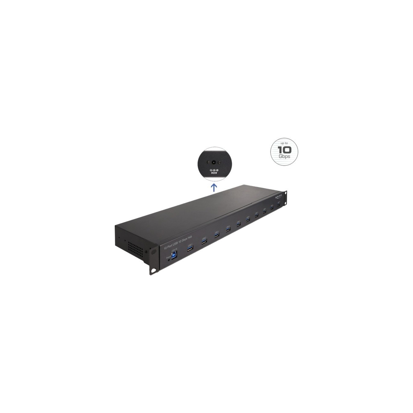 19'' Industrial Hub - 10 x USB 10 Gbps Type-A — Buy in Cyprus with Fast Delivery
