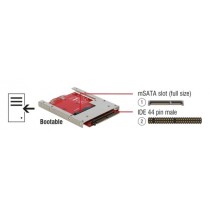 Delock 62495 - IDE 44-pin to mSATA Converter with 2.5in Frame - 7mm | Armenius Store