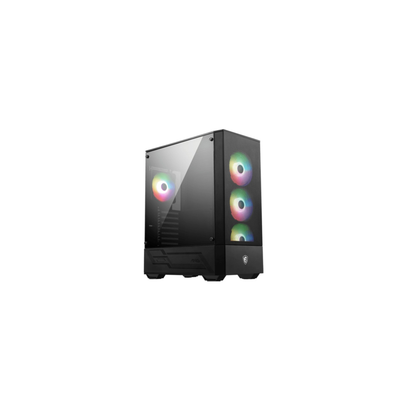 MSI MAG FORGE 112R - Mid Tower PC Case - Black, Tempered Glass Side Panel, ARGB, ATX/mATX/Mini-ITX