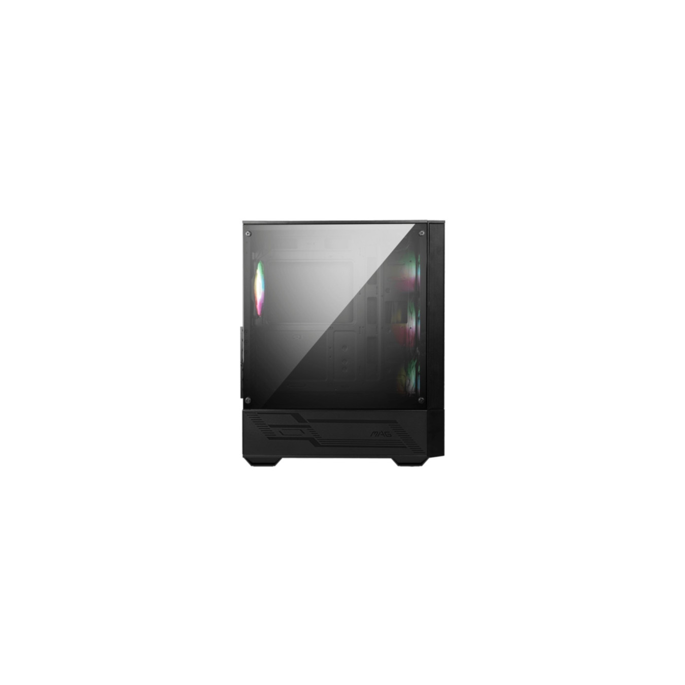 MSI MAG FORGE 112R - Mid Tower PC Case - Black, Tempered Glass Side Panel, ARGB, ATX/mATX/Mini-ITX
