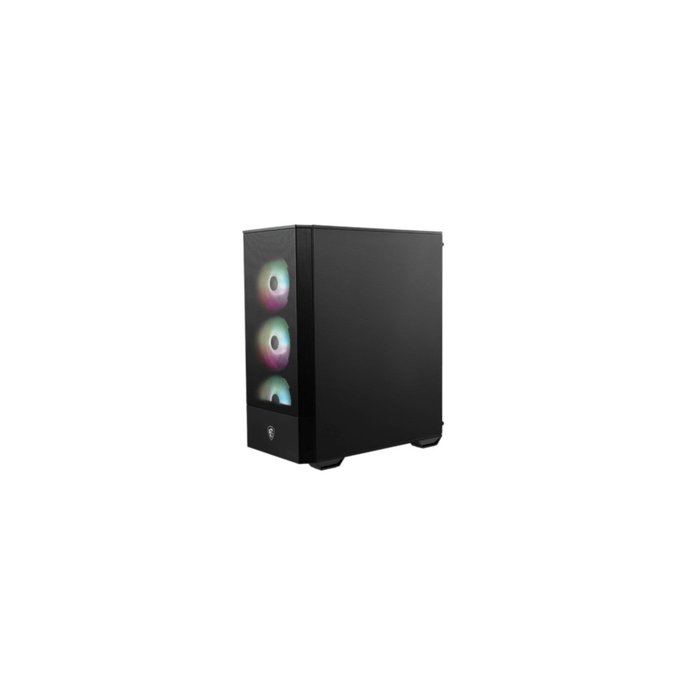 MSI MAG FORGE 112R - Mid Tower PC Case - Black, Tempered Glass Side Panel, ARGB, ATX/mATX/Mini-ITX
