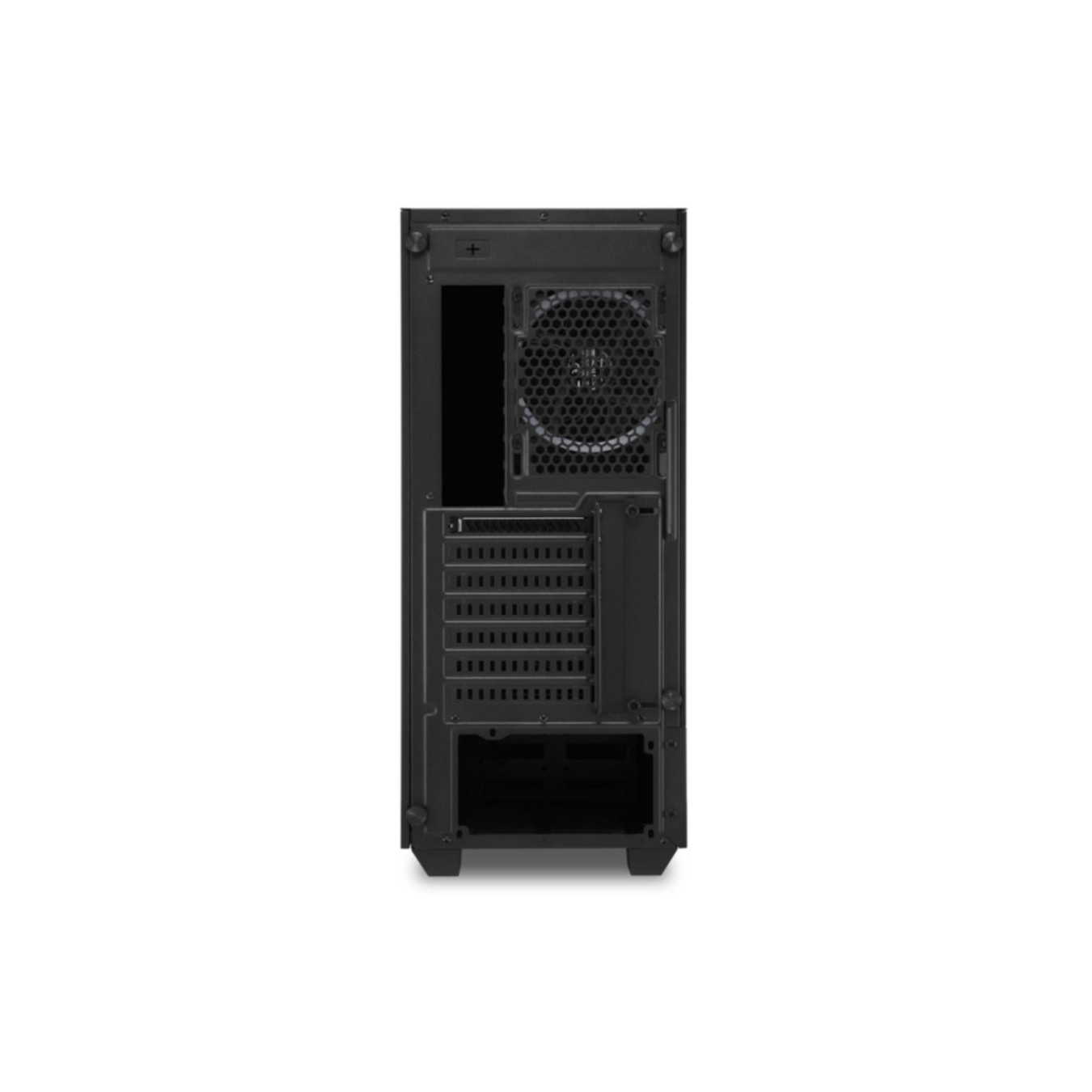 Sharkoon RGB LIT 100 - Mid Tower PC Case - Black, Tempered Glass, RGB Fans, ATX/mATX/Mini-ITX