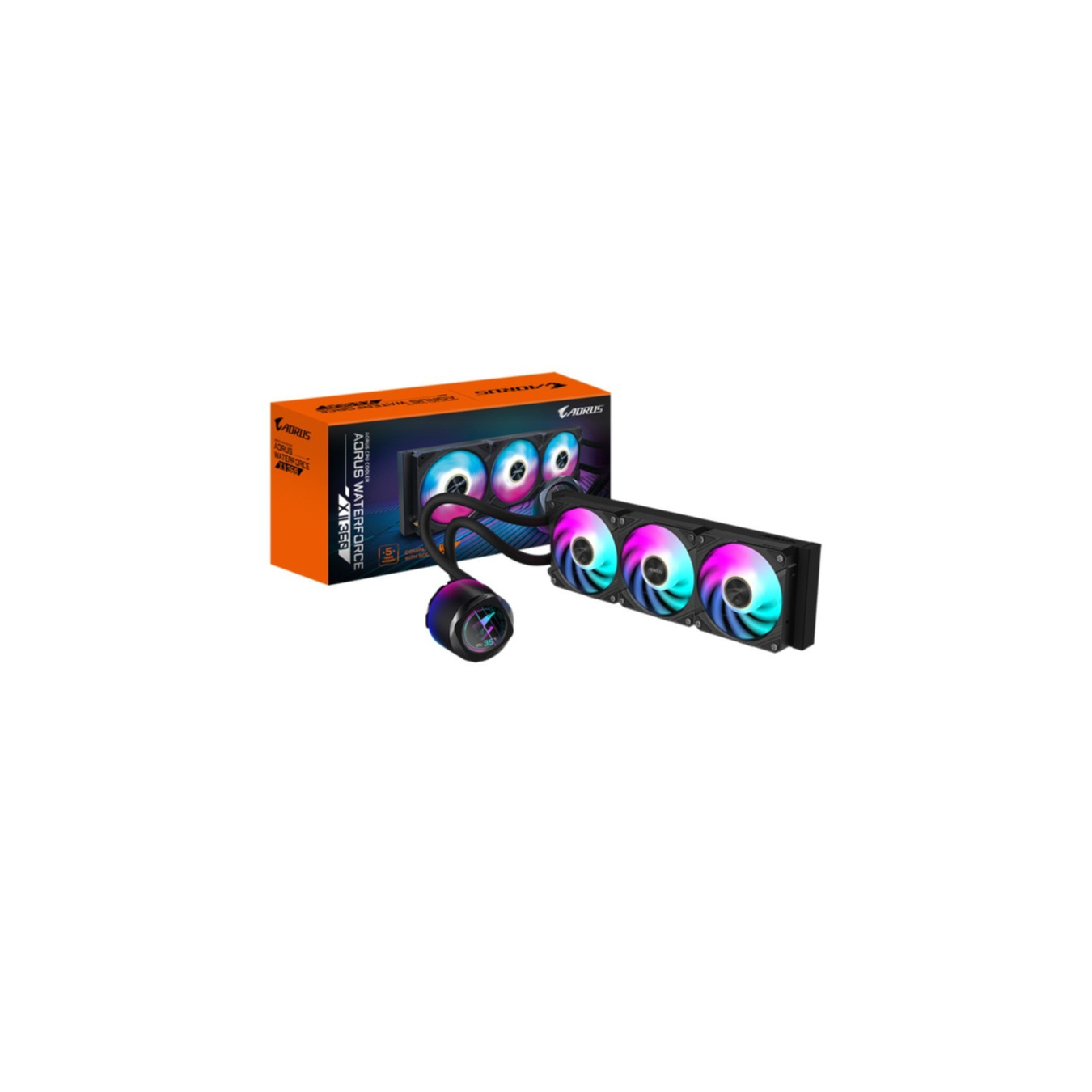 Gigabyte AORUS WATERFORCE X II 360 - 360mm AIO Liquid Cooler, Black, ARGB, 300W TDP — Buy in Cyprus with Fast Delivery