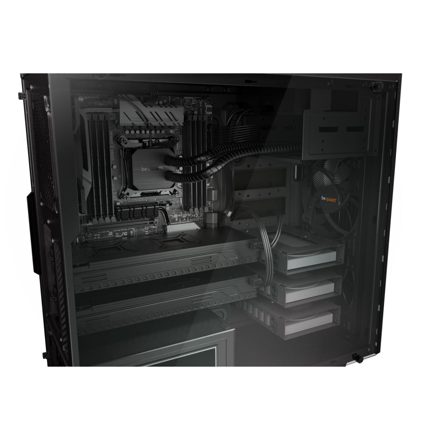 be quiet! Pure Base 600 Window - Mid Tower Case - Black, Tempered Glass, ATX/mATX/Mini-ITX, 425mm GPU, 165mm CPU