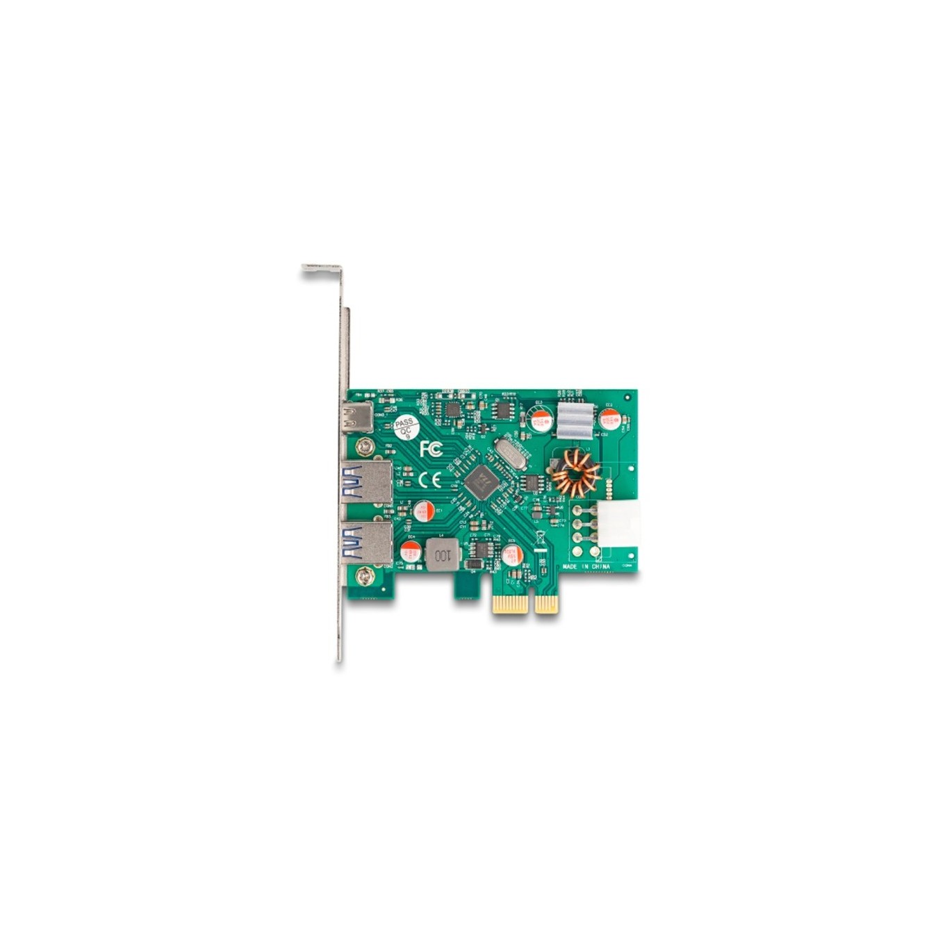 PCIe x1 Card - 1x External USB-C PD 30W + 2x External USB 3.2 Gen 1, USB Controller — Buy in Cyprus with Fast Delivery