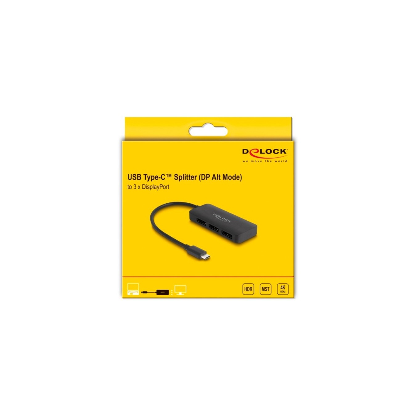 USB-C to 3x DisplayPort Splitter - MST 4K 60Hz — Buy in Cyprus with Fast Delivery