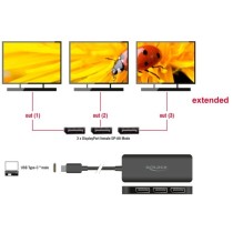 USB-C to 3x DisplayPort Splitter - MST 4K 60Hz — Buy in Cyprus with Fast Delivery