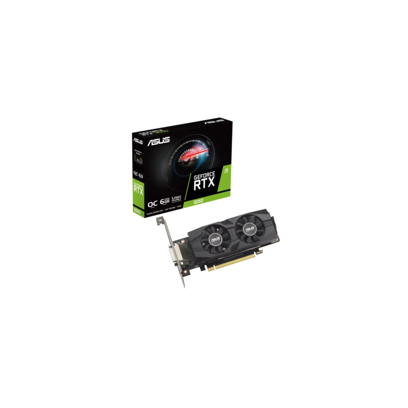 ASUS GeForce RTX 3050 LP BRK OC - 6GB GDDR6, 1507 MHz Boost, Black, Dual-Fan, 2-Slot — Buy in Cyprus with Fast Delivery