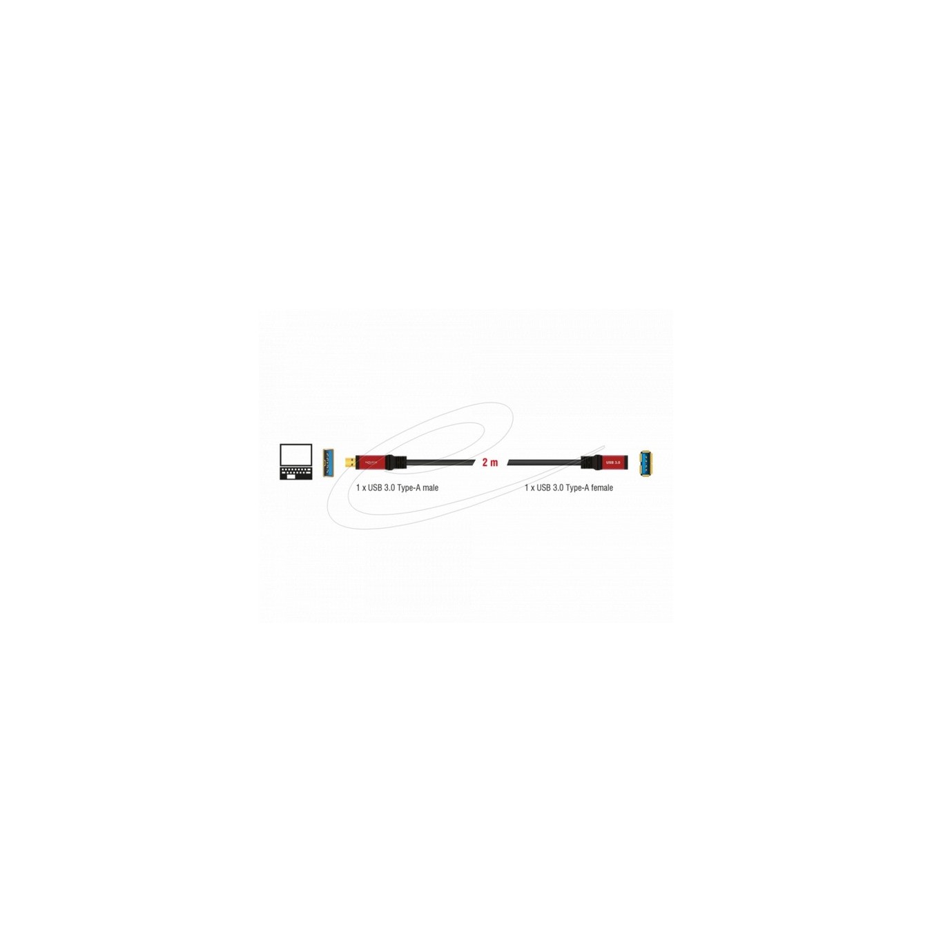 USB 3.2 Gen 1 extension cable - USB-A male to USB-A female — Buy in Cyprus with Fast Delivery
