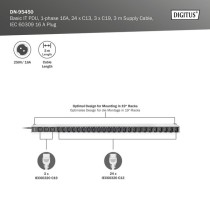 Basis IT PDU with aluminum profile, 24x C13, 3x C19, power strip — Buy in Cyprus with Fast Delivery