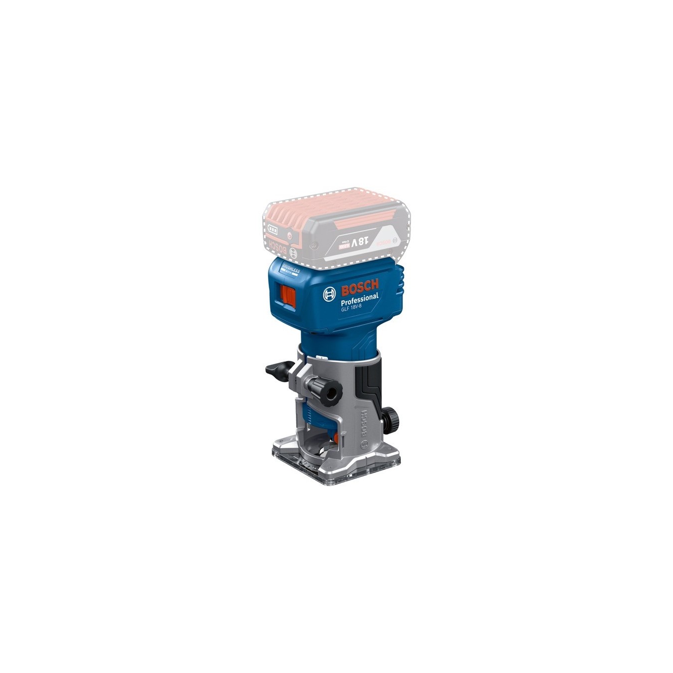 Cordless edge milling machine laminate cutter - GLF 18V-8 - Professional solo, 18 volts, router