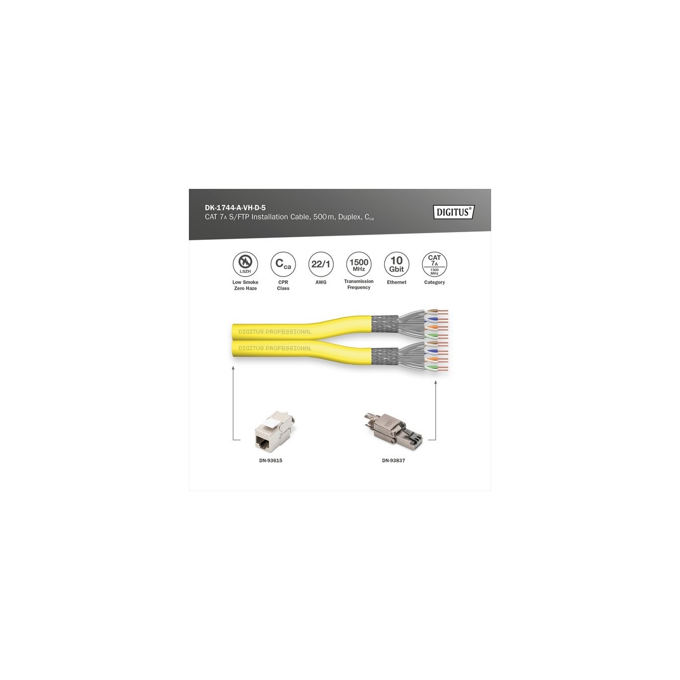 Professional Cat.7a S/FTP Vergy Dyplex - Cca — Buy in Cyprus with Fast Delivery