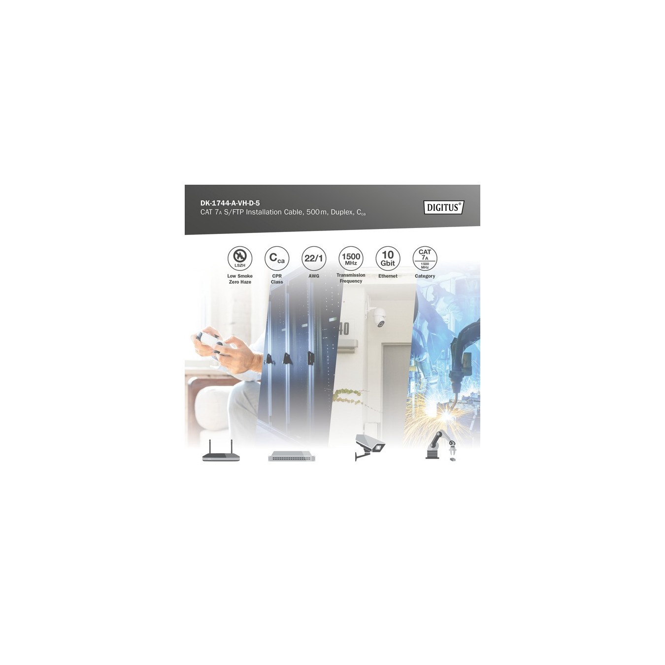 Professional Cat.7a S/FTP Vergy Dyplex - Cca — Buy in Cyprus with Fast Delivery