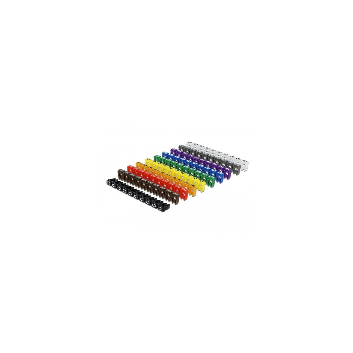 Cable marker clips - 0-9, colored, 100 pieces, cable ties — Buy in Cyprus with Fast Delivery