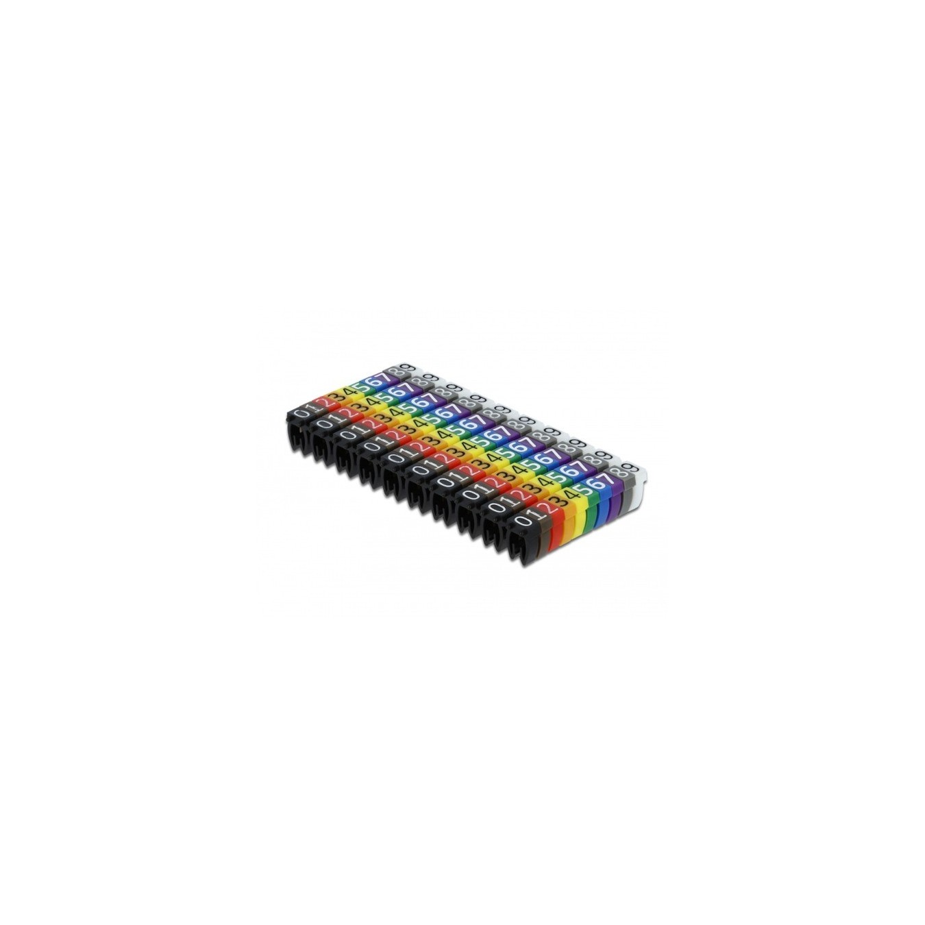 Cable marker clips - 0-9, colored, 100 pieces, cable ties — Buy in Cyprus with Fast Delivery