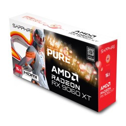 SAPPHIRE PURE Radeon RX 9060 XT - 16GB GDDR6 White - 3290 MHz Boost, PCIe 5.0, Dual-X Dual-Fan (Boxed)