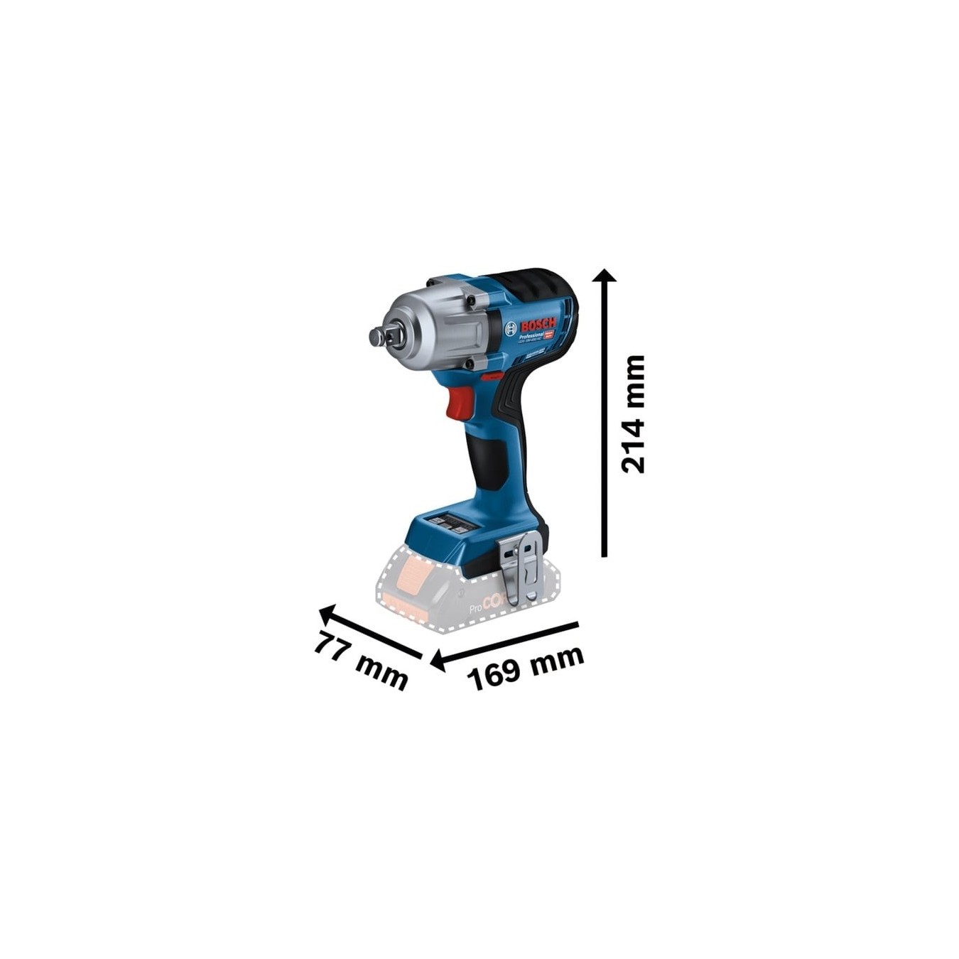 Cordless impact wrench GDS 18V-450 HC Professional solo - 18 volts — Buy in Cyprus with Fast Delivery