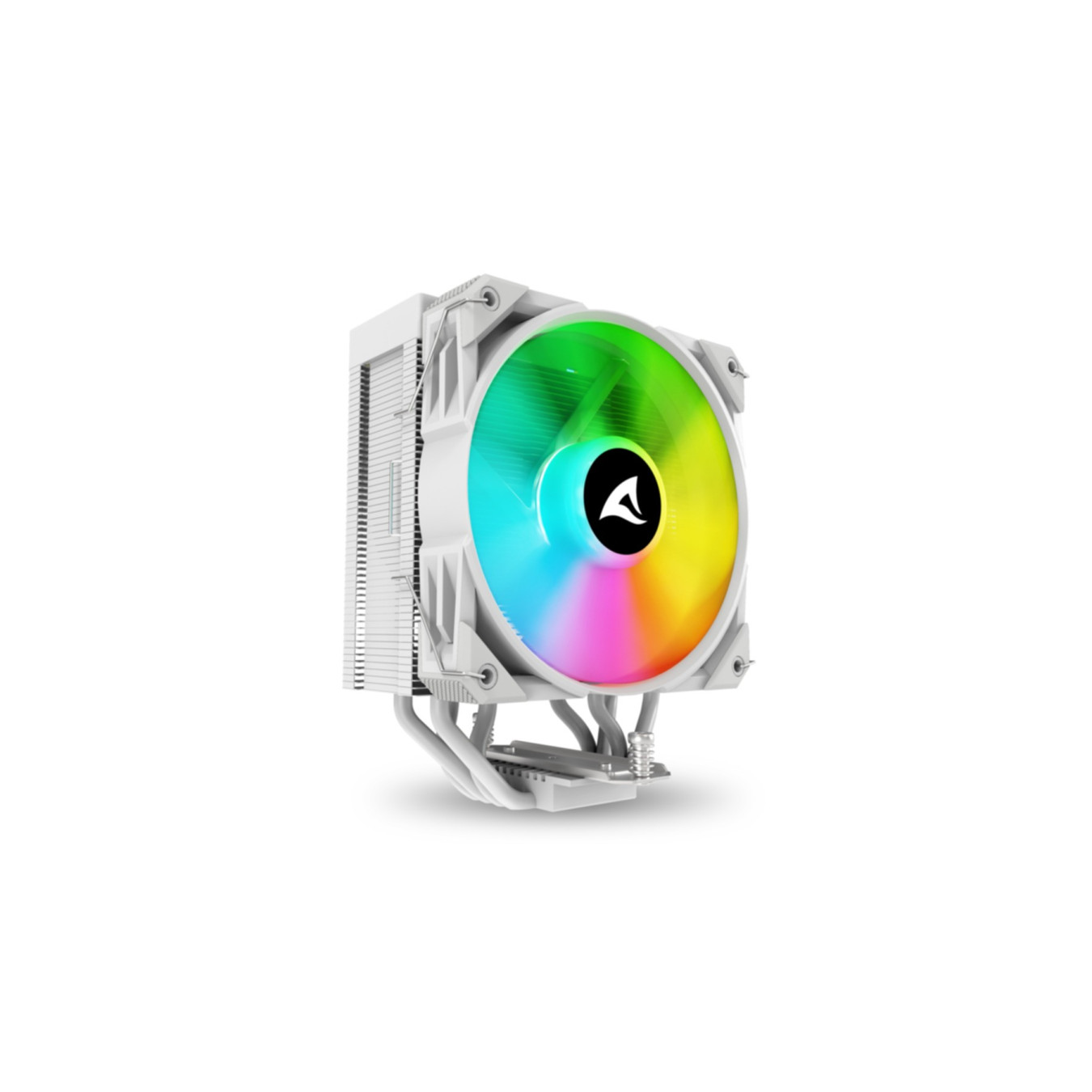 Sharkoon A40 Air Cooler - RGB White - 120mm PWM Fan, 4 Heatpipes, 12 LEDs — Buy in Cyprus with Fast Delivery
