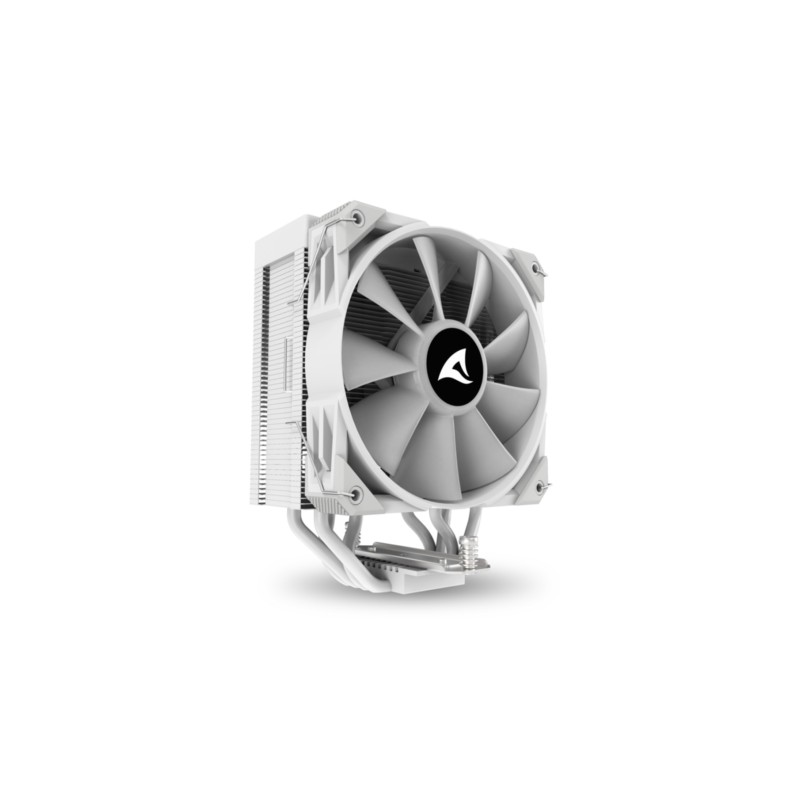 Buy Sharkoon A40 Air Cooler - RGB White - 120mm PWM Fan, 4 Heatpipes, 12 LEDs in Cyprus, Nicosia, Limassol, Larnaka, Pafos