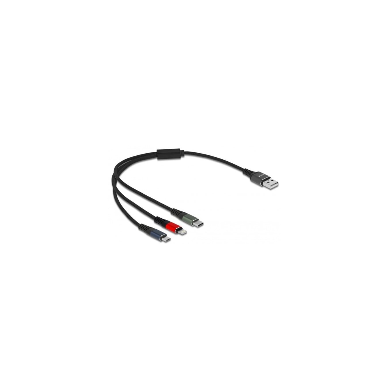 USB Charging Cable - 87236 - USB-A Plug to USB-C + Micro USB + Lightning Plug — Buy in Cyprus with Fast Delivery