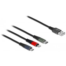 USB Charging Cable - 87236 - USB-A Plug to USB-C + Micro USB + Lightning Plug — Buy in Cyprus with Fast Delivery