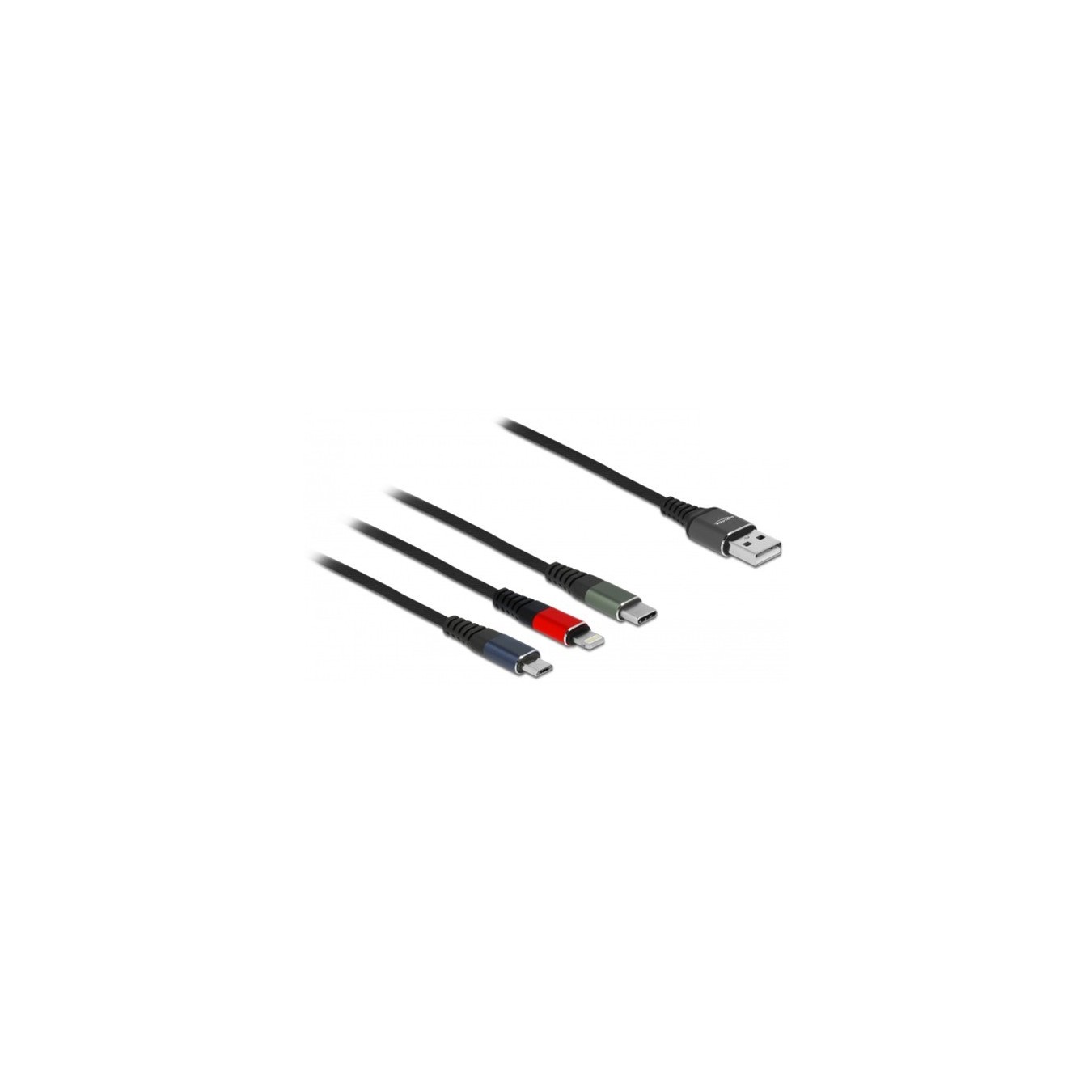 USB Charging Cable - 87236 - USB-A Plug to USB-C + Micro USB + Lightning Plug — Buy in Cyprus with Fast Delivery
