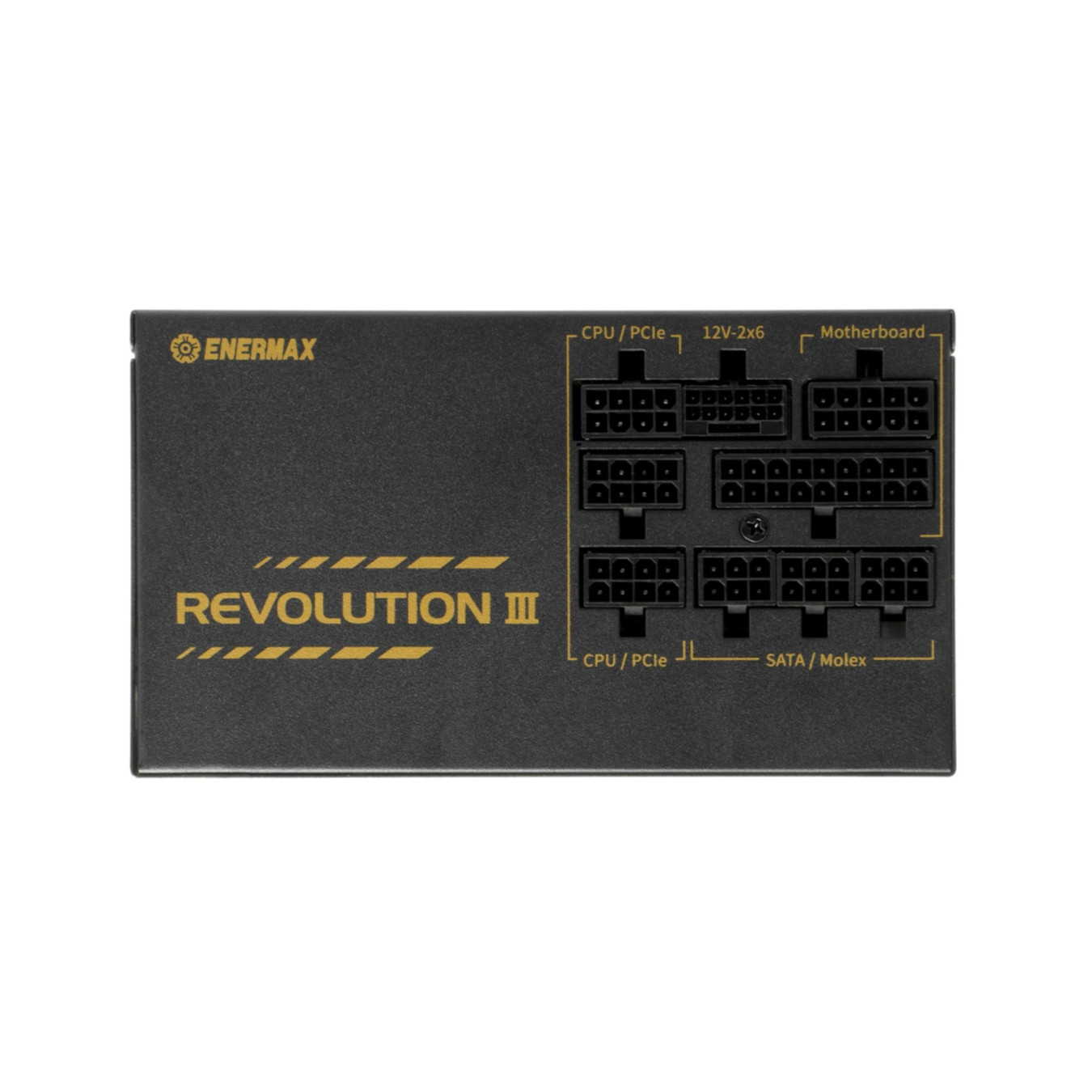 Enermax Revolution 3 - 750W ATX 3.1 PSU - 80 PLUS Gold, Fully-Modular, PCIe 6+2 & EPS 4+4, Black