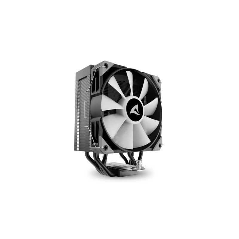 Buy Sharkoon A50 Air Cooler - A50 - RGB 120mm Fan, Black - LGA1700 & AM5 Compatible in Cyprus, Nicosia, Limassol, Larnaka, Pafos