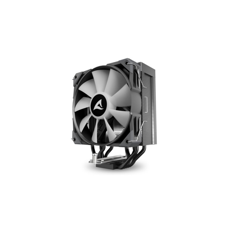 Buy Sharkoon A50 Air Cooler - A50 - RGB 120mm Fan, Black - LGA1700 & AM5 Compatible in Cyprus, Nicosia, Limassol, Larnaka, Pafos