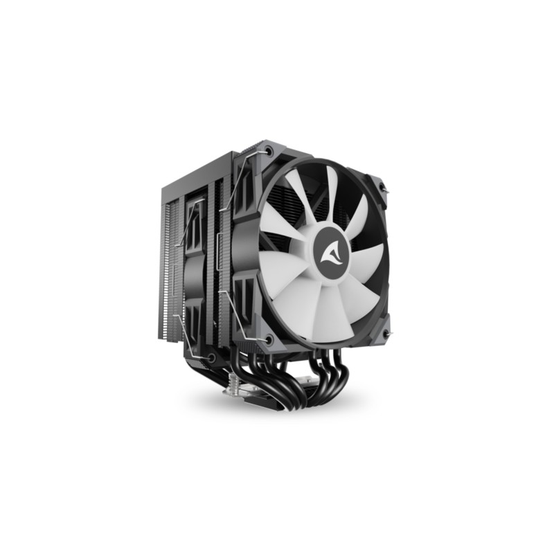 Buy Sharkoon A60 Air Cooler - A60 - RGB Black, Dual 120mm Fans, 6 Heatpipes, LGA... in Cyprus, Nicosia, Limassol, Larnaka, Pafos