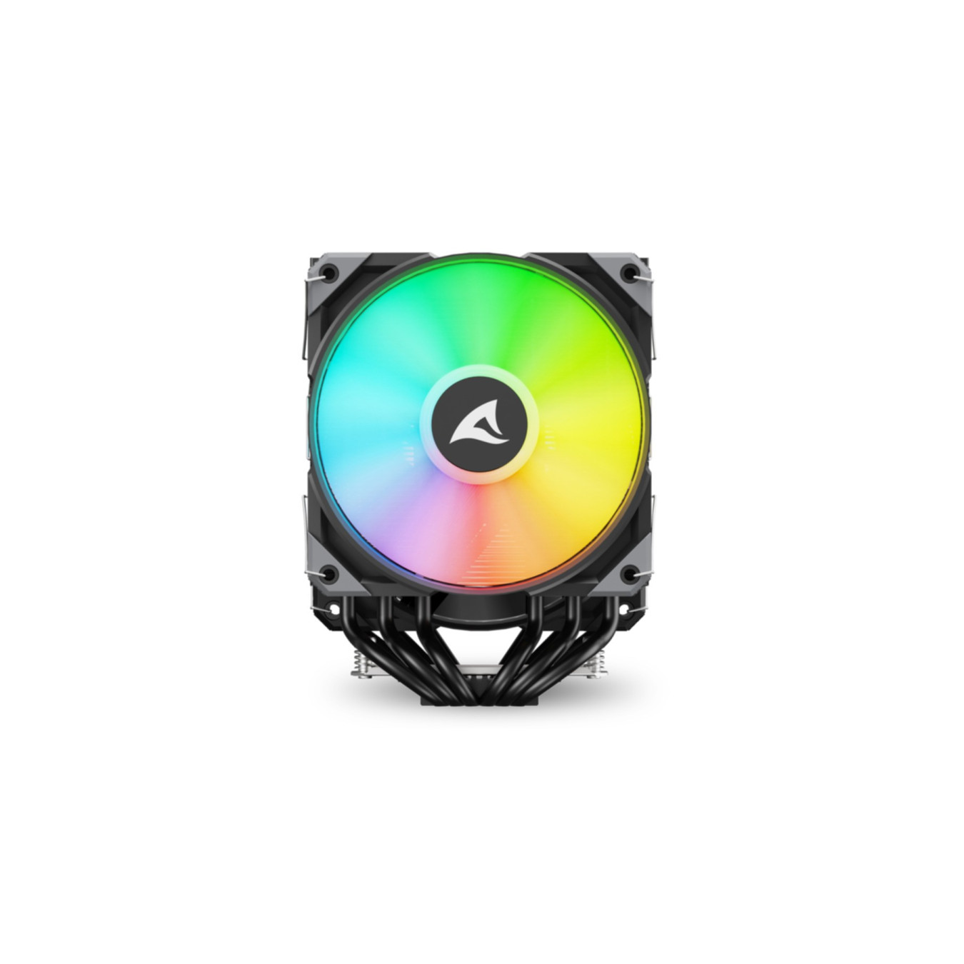 Sharkoon A60 Air Cooler - A60 - RGB Black, Dual 120mm Fans, 6 Heatpipes, LGA1700/AM5 Compatible