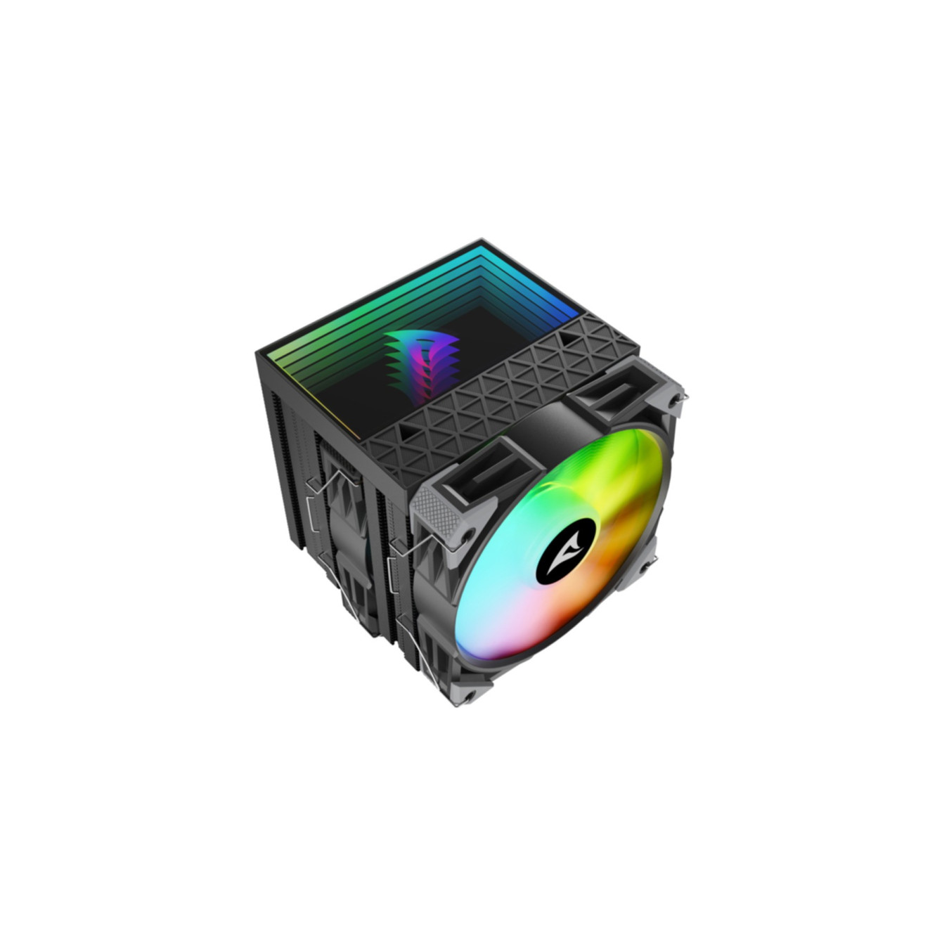 Sharkoon A60 Air Cooler - A60 - RGB Black, Dual 120mm Fans, 6 Heatpipes, LGA1700/AM5 Compatible