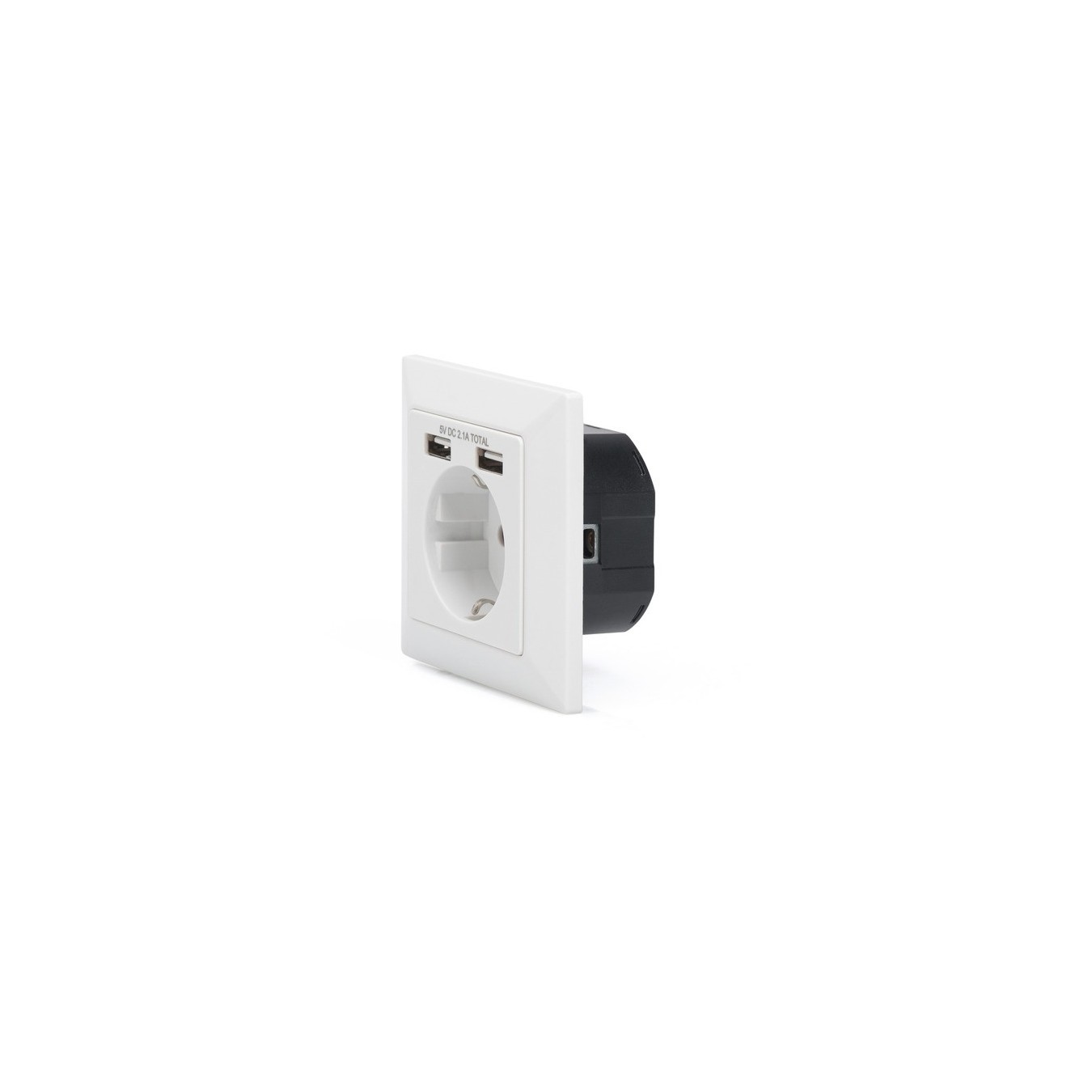 Flush-mounted safety socket - 2x USB-A — Buy in Cyprus with Fast Delivery