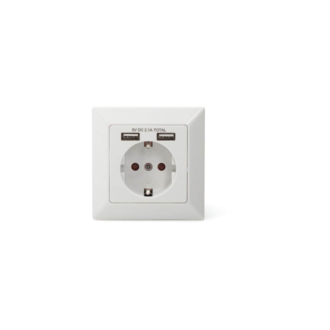 Flush-mounted safety socket - 2x USB-A — Buy in Cyprus with Fast Delivery