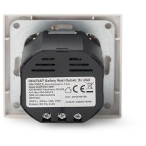 Flush-mounted safety socket - 2x USB-A — Buy in Cyprus with Fast Delivery