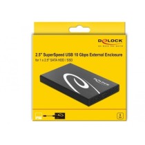External enclosure for 2.5′′ SATA HDD SSD with SuperSpeed USB 10 Gbps (USB 3.1 Gen 2), drive enclosure