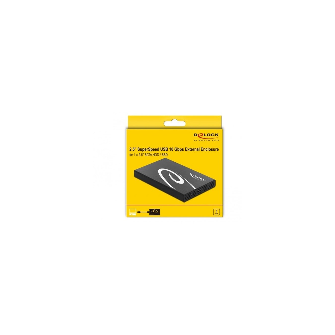 External enclosure for 2.5′′ SATA HDD SSD with SuperSpeed USB 10 Gbps (USB 3.1 Gen 2), drive enclosure