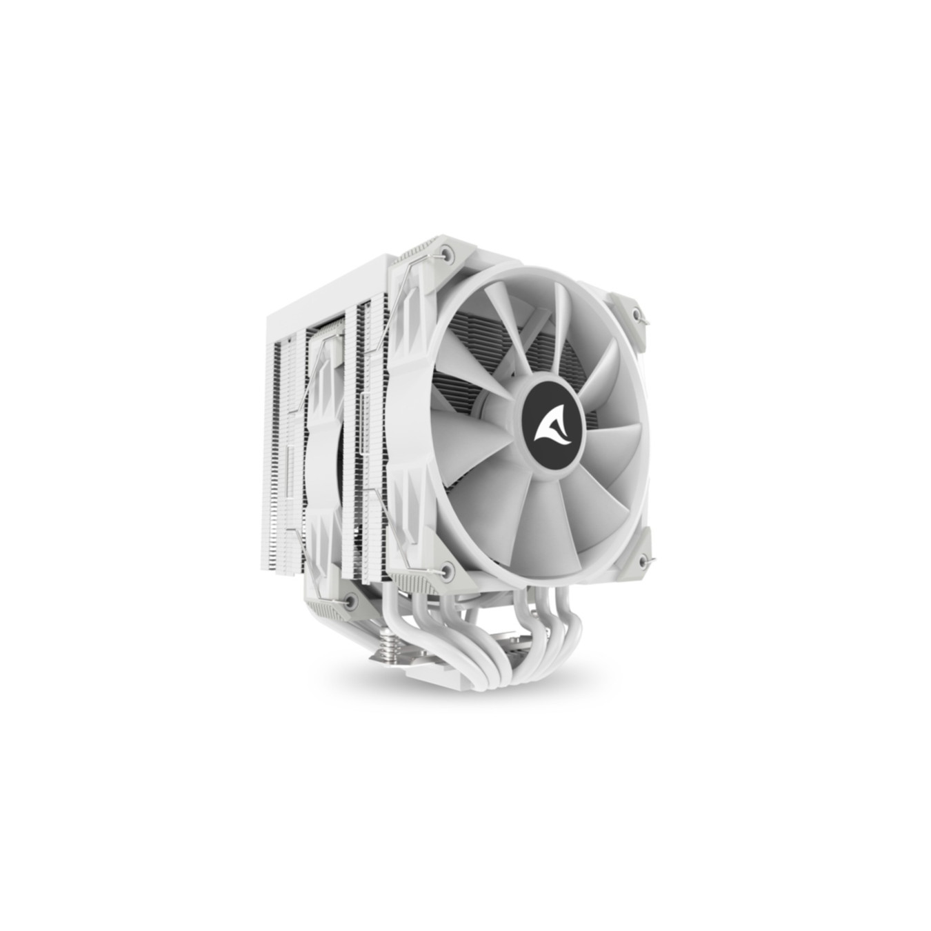 Sharkoon A60 Air Cooler - A60 - White, Dual 120mm RGB Fans, 6 Heat Pipes, LGA1700/AM5 Compatible