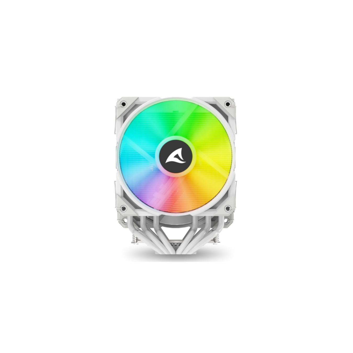 Sharkoon A60 Air Cooler - A60 - White, Dual 120mm RGB Fans, 6 Heat Pipes, LGA1700/AM5 Compatible