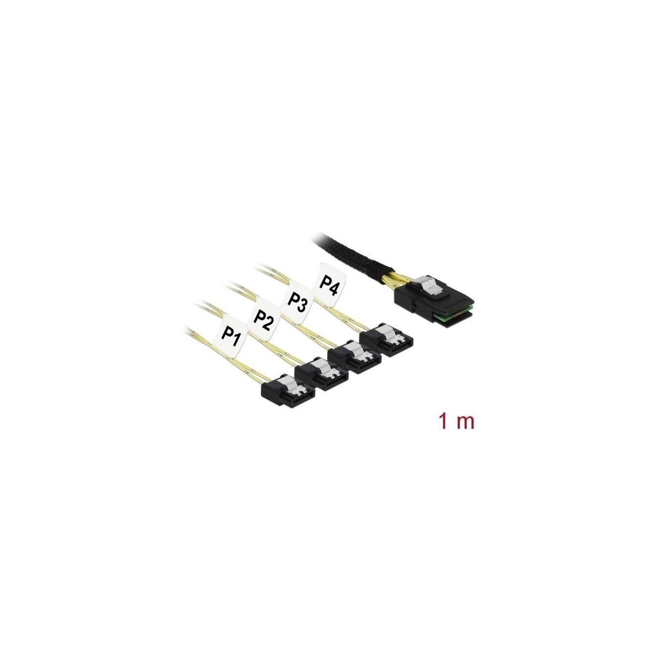 Adapter Cable - Mini SAS SFF-8087 to 4x SATA 7Pin — Buy in Cyprus with Fast Delivery