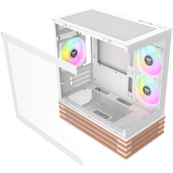 Thermaltake View 170 WS ARGB Snow Micro Chassis - White/Wood (Boxed) — Buy in Cyprus with Fast Delivery